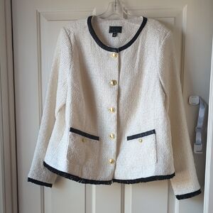 Cream and Black Blazer